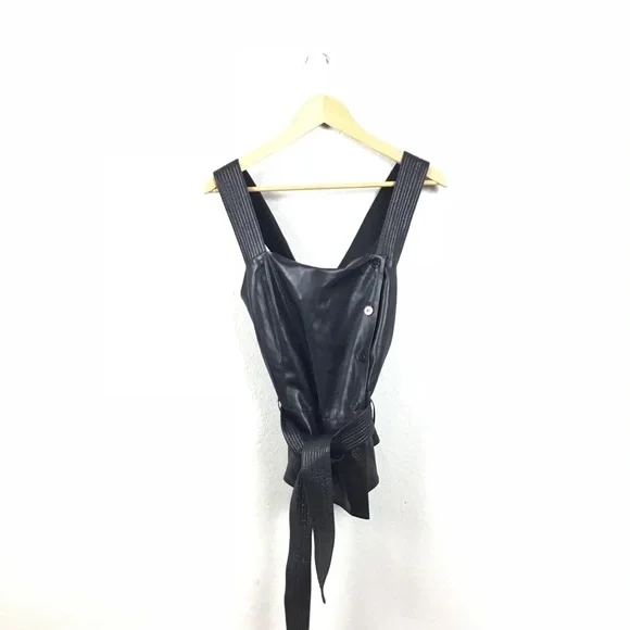 NEW NWT NANUSHKA Tank Top Vegan Faux Leather
